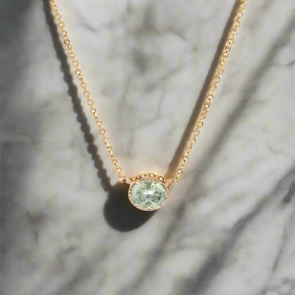 Green Sapphire Hope Necklace