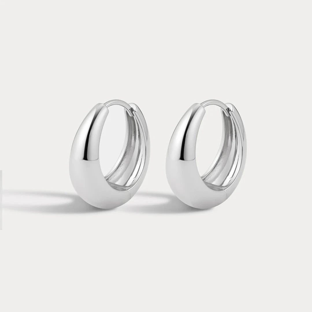 Silver Marbella Hoops