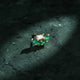 Mini Baguette Emerald Lace Stud
