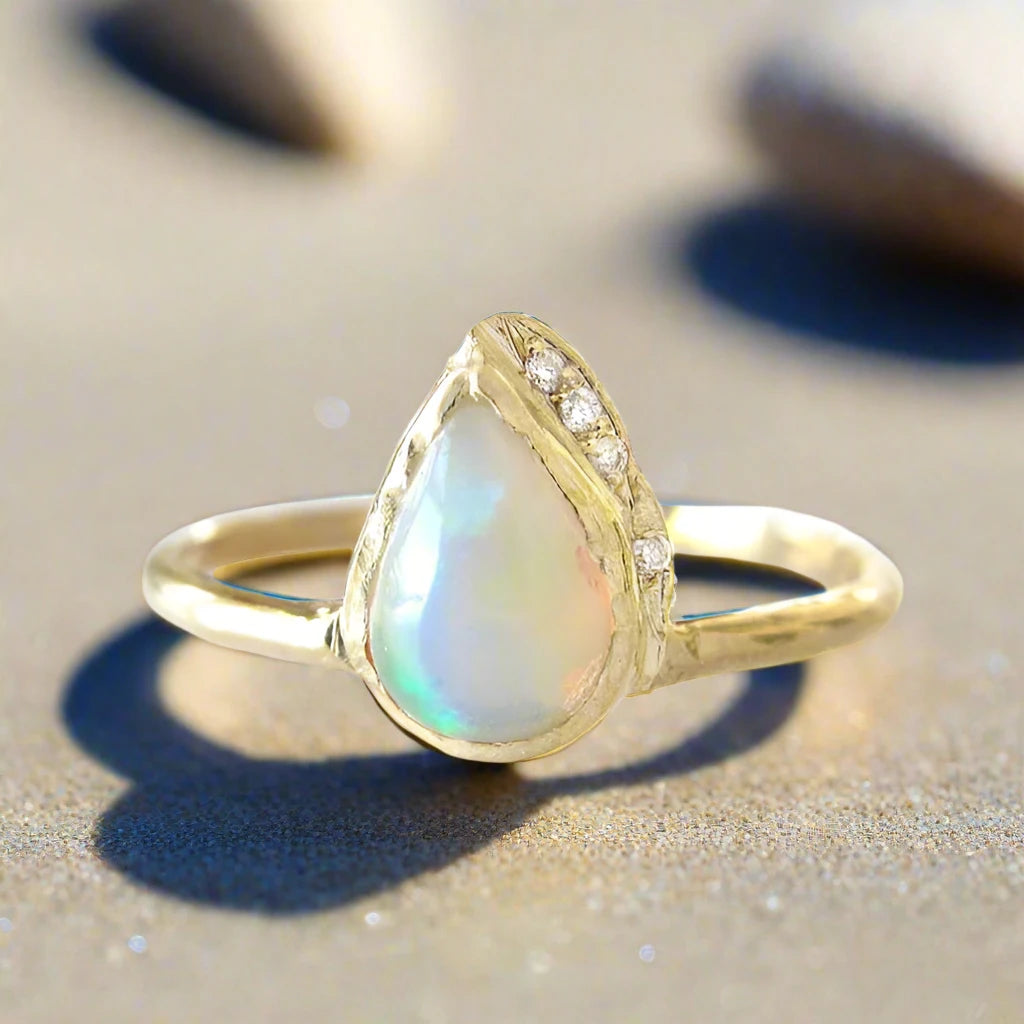 Raindrop Opal Ring