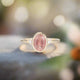Oval Large Sunstone Deco Ring