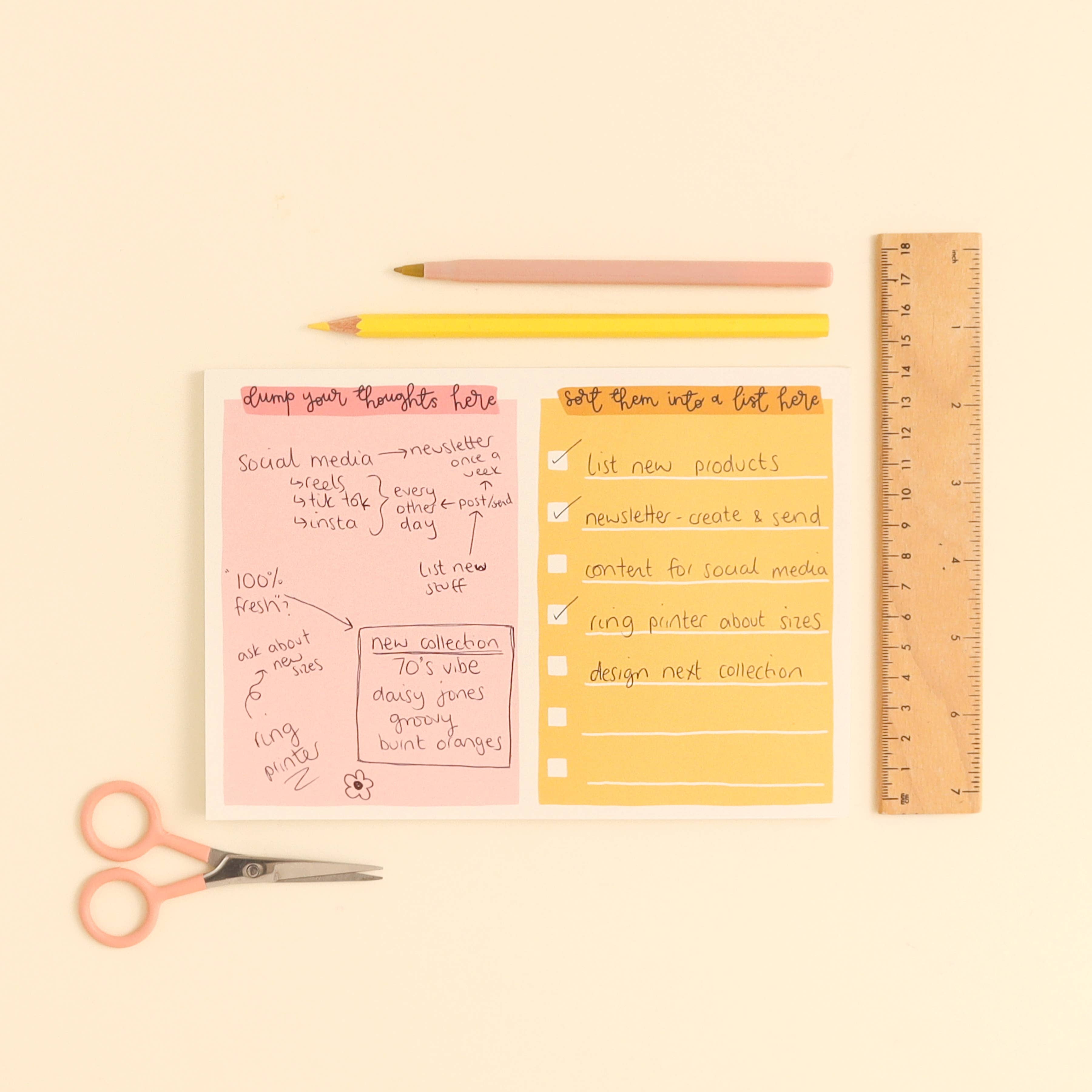 Organise Your Thoughts Notepad