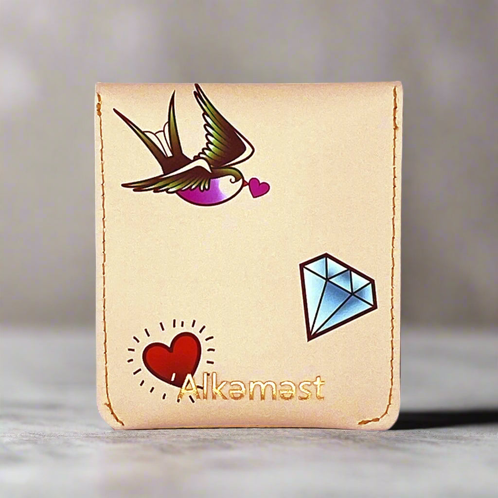 Tattooed Leather Boobs Coin Purse