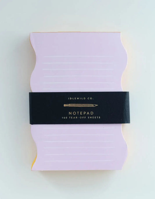 Wavy Shaped Notepad | Lilac + Tangerine