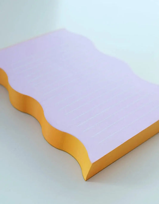 Wavy Shaped Notepad | Lilac + Tangerine