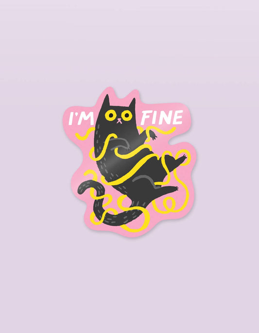 Die Cut Sticker | I'm Fine Cat