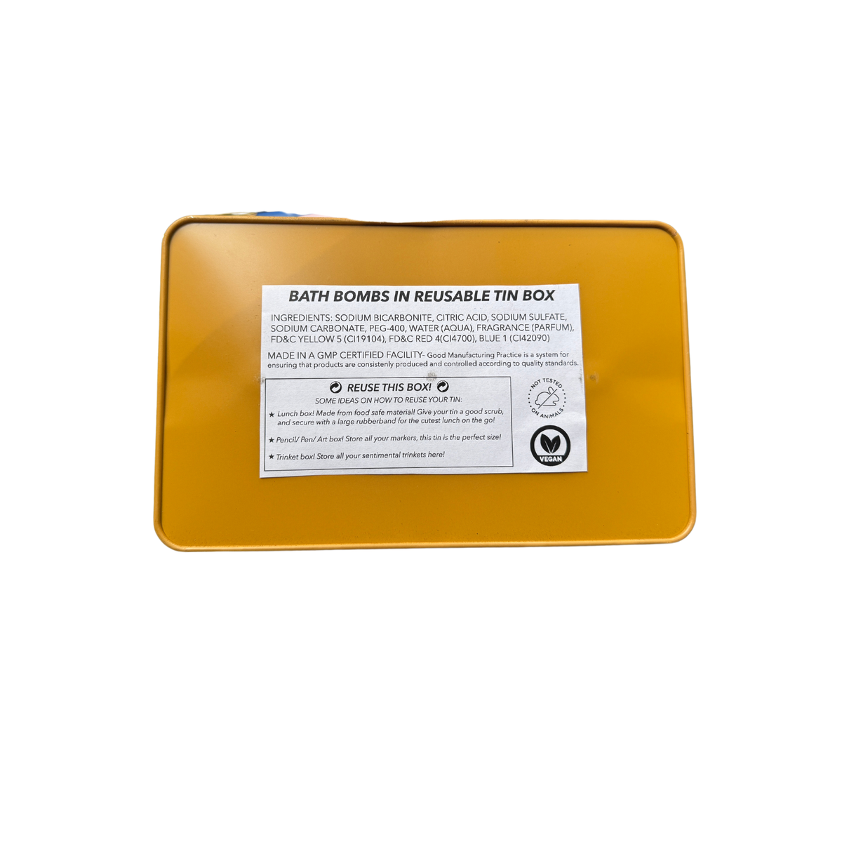 Ban Shitty Energy Bath Bomb in Tin Box (stash box, gifts)