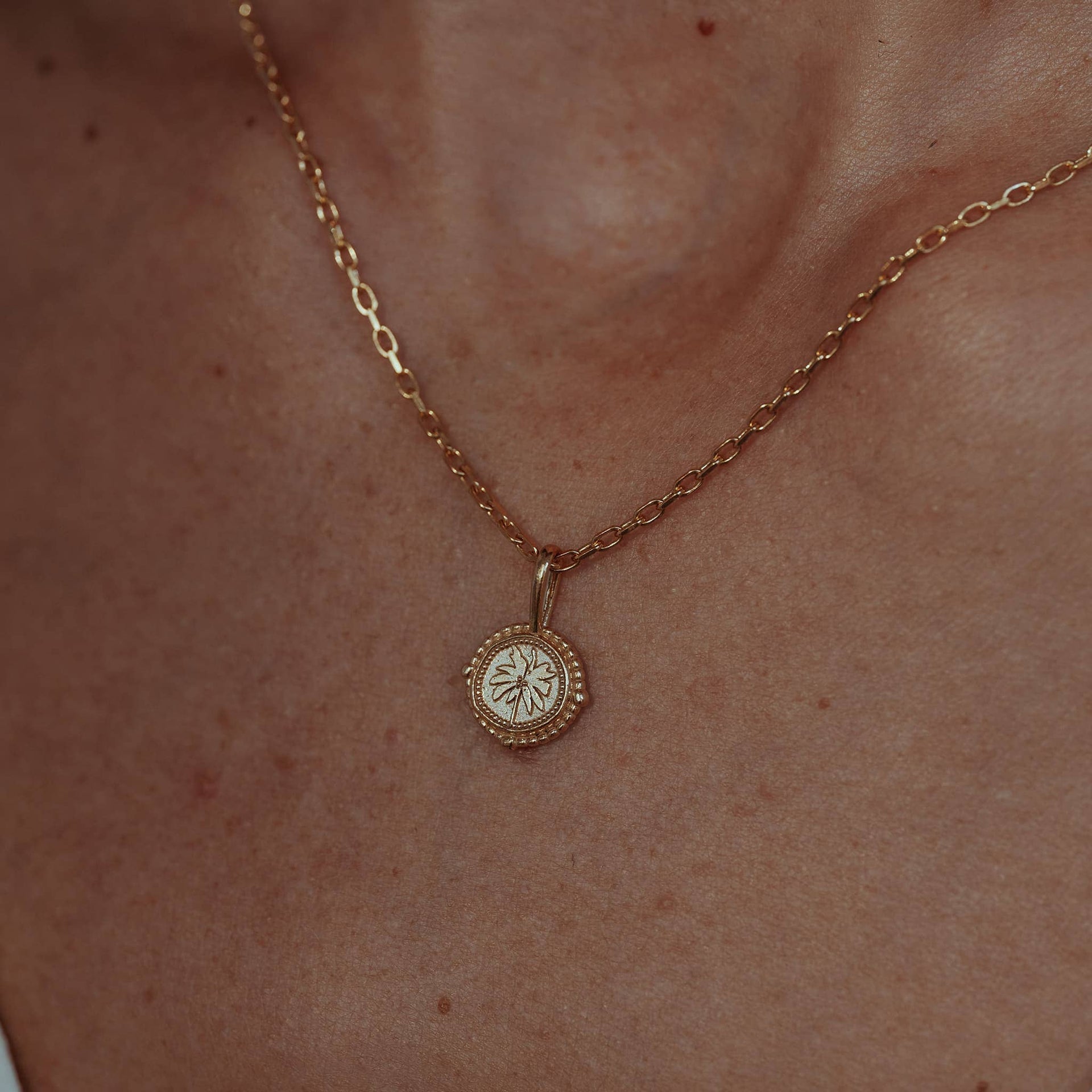 Coco Palm Tree Mini Talisman Necklace
