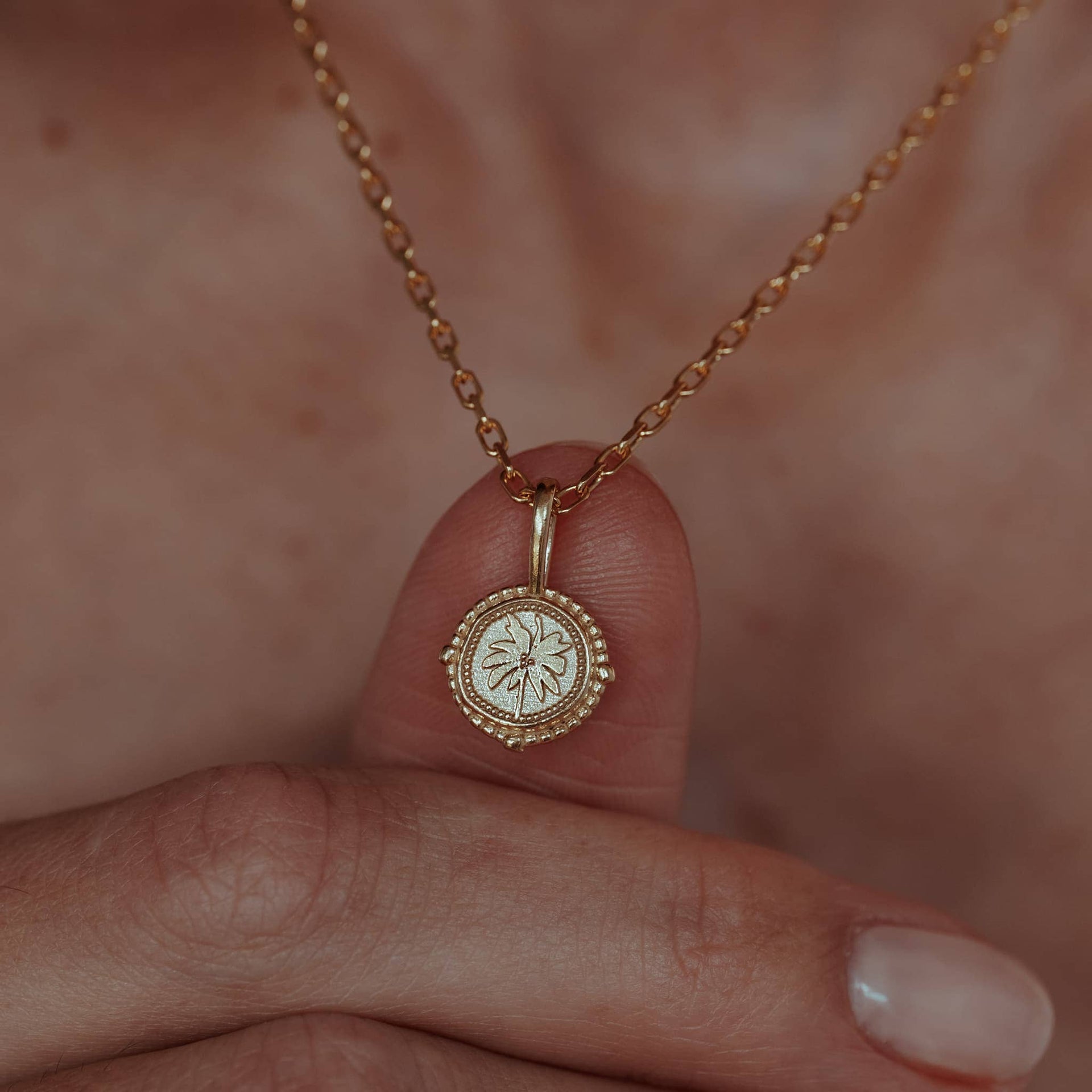 Coco Palm Tree Mini Talisman Necklace