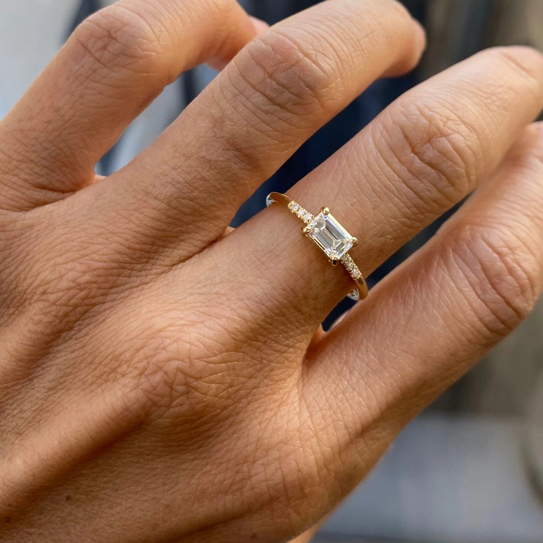 Jennie Kwon East West Equilibrium Diamond Ring