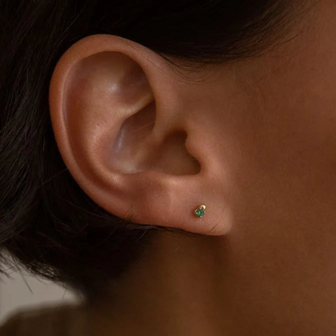 Emerald Ball Stud