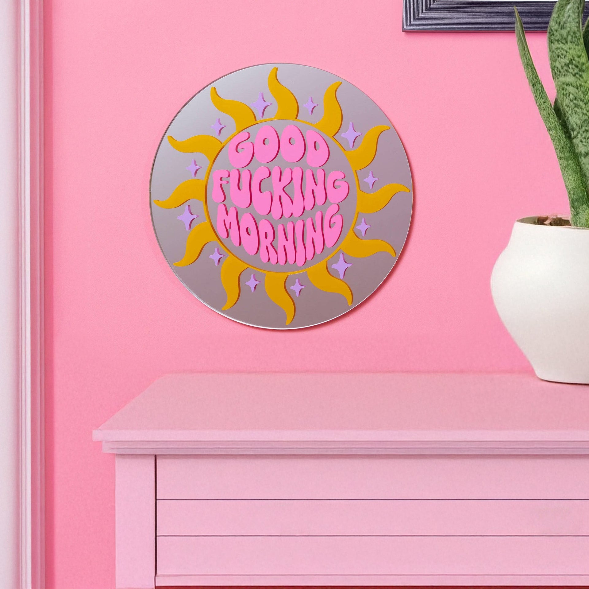 Good Fucking Morning Disc Mirror