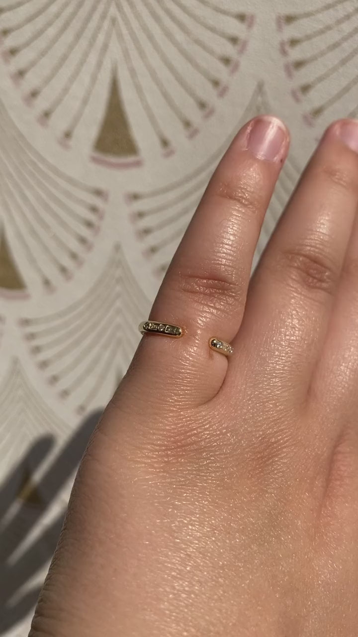 Diamond Staccato Cuff Ring