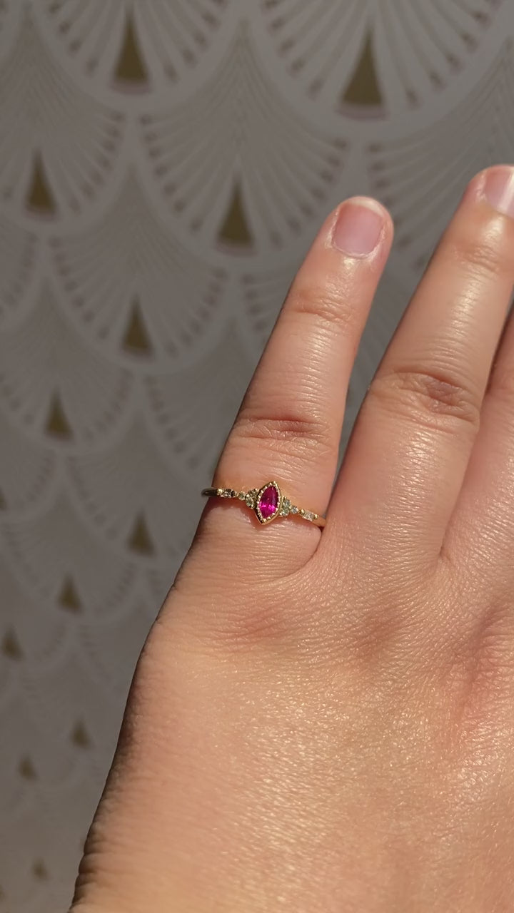 Ruby Marquise Poeme Ring