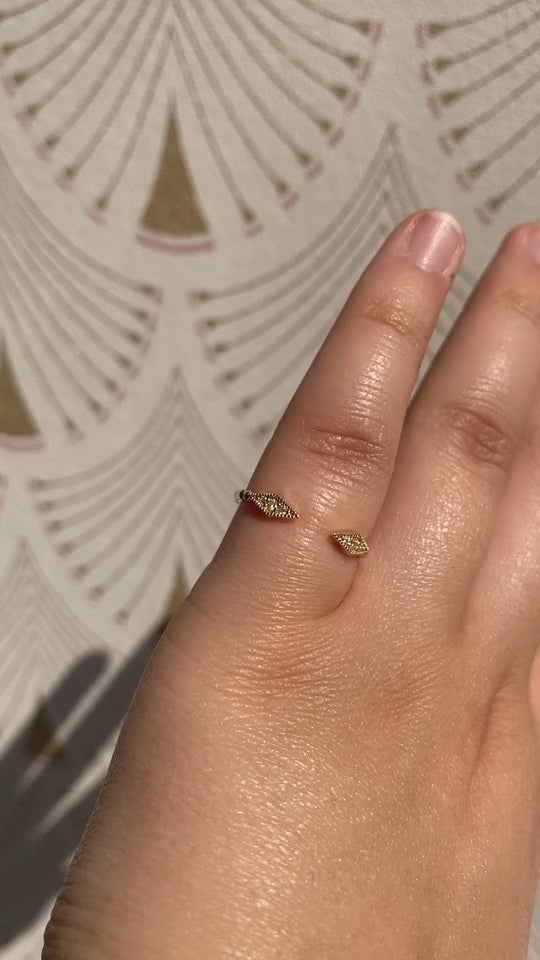 Diamond Kite Cuff Ring