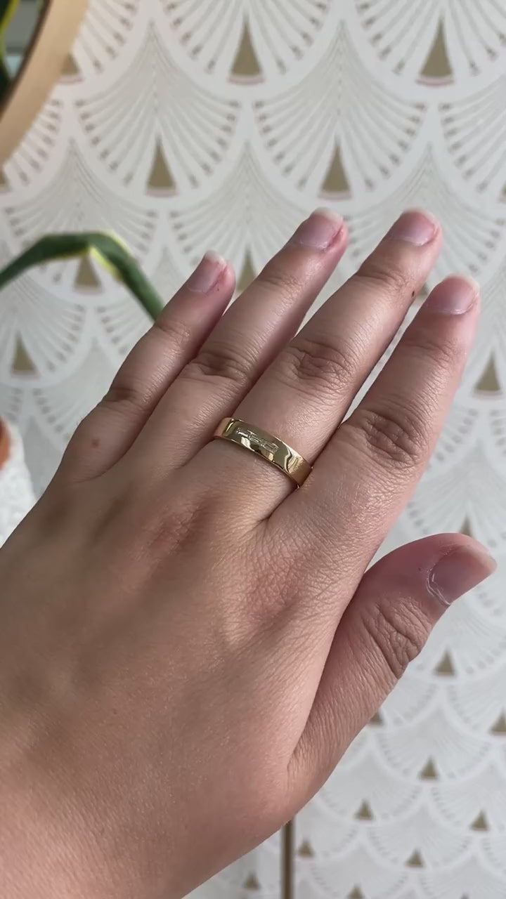 3 Baguette Square Band