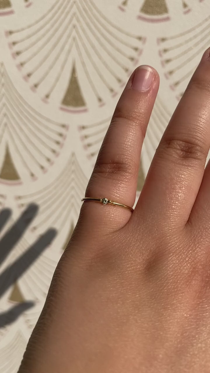 Green Sapphire Ball Ring