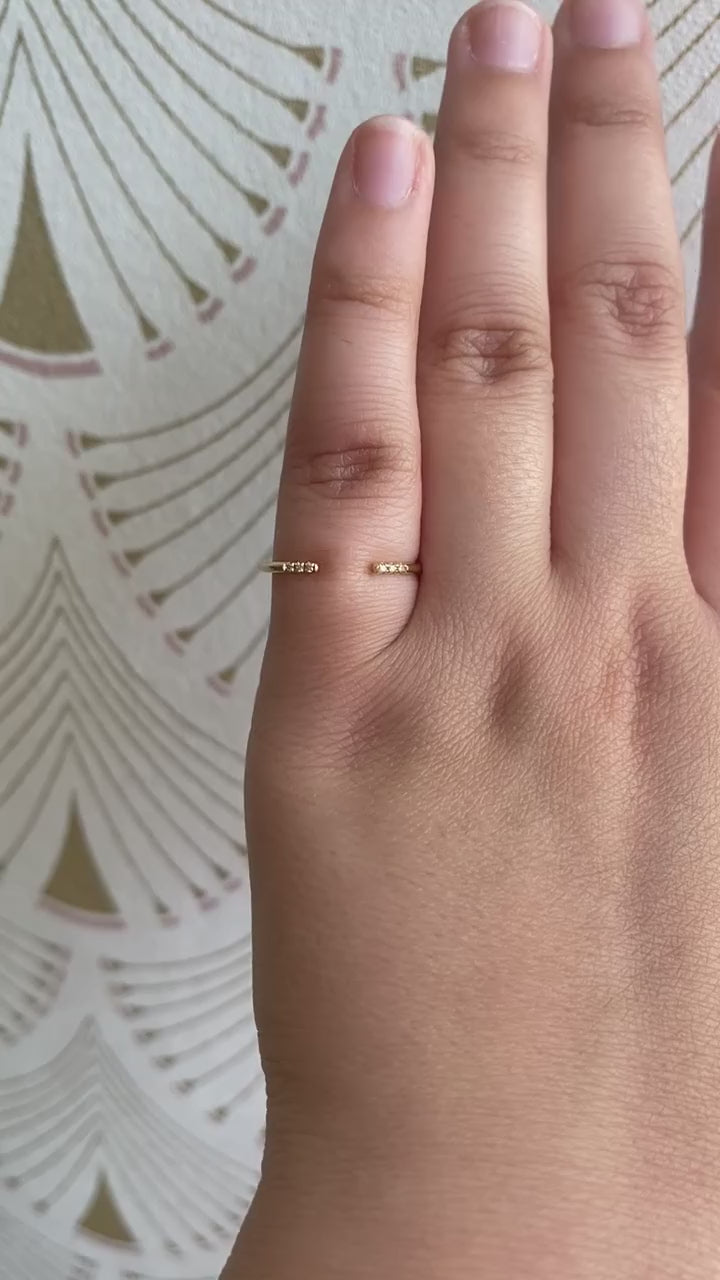 White Equilibrium Cuff Ring