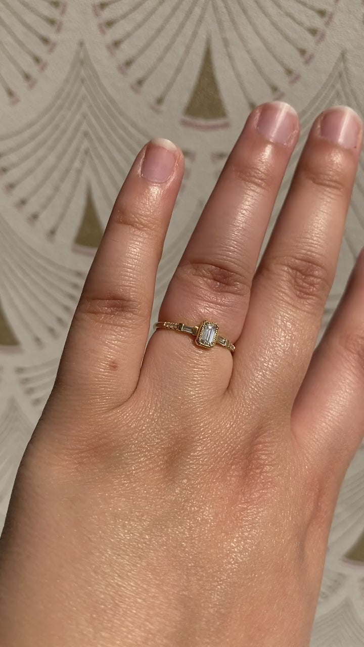 YJ Diamond Baguette Ring