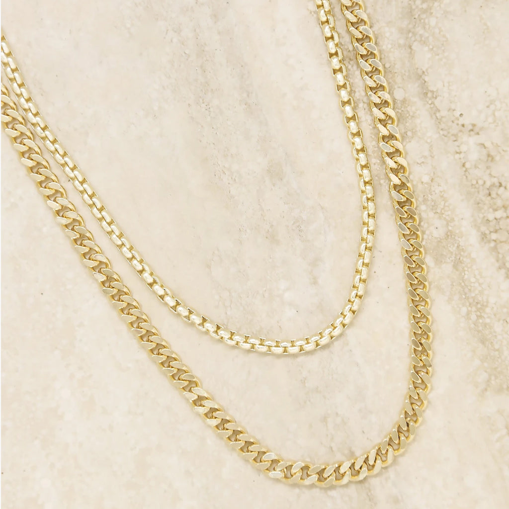 Double Chain Necklace Set