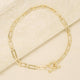 Golden Flat Rectangle Chain Necklace