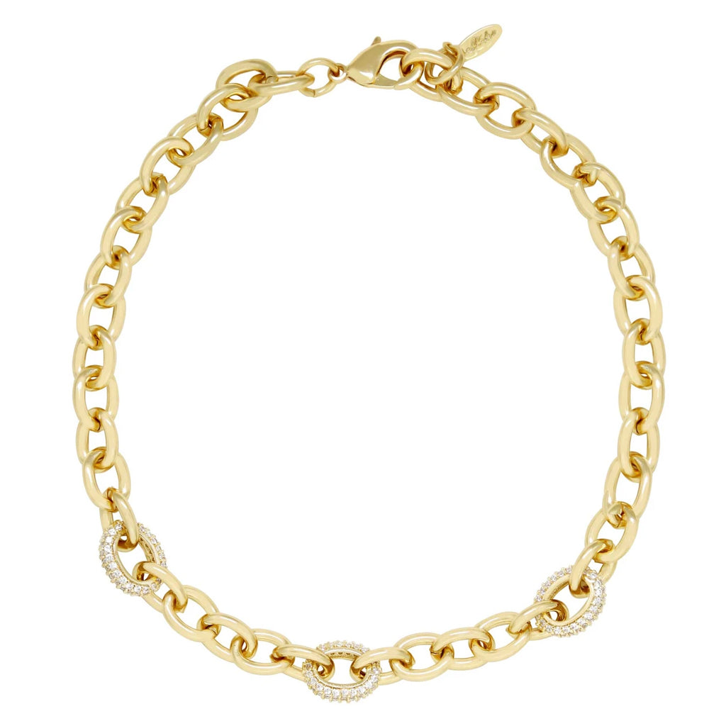 Sparkle and Show Off Gold Chain Link Necklace