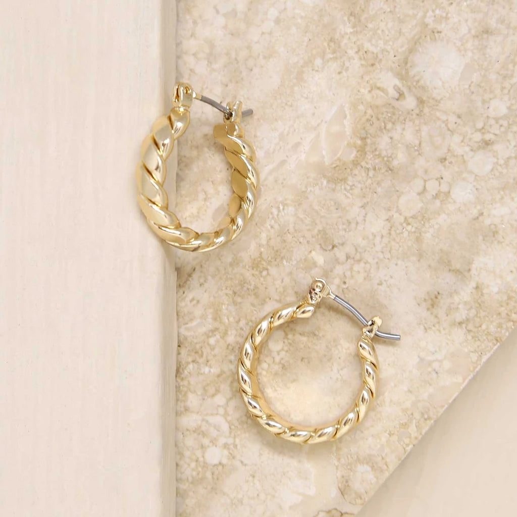 Textured Mini Hoop Earrings