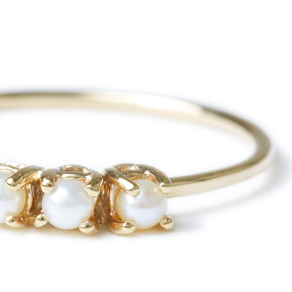 Triple pearl ring hotsell