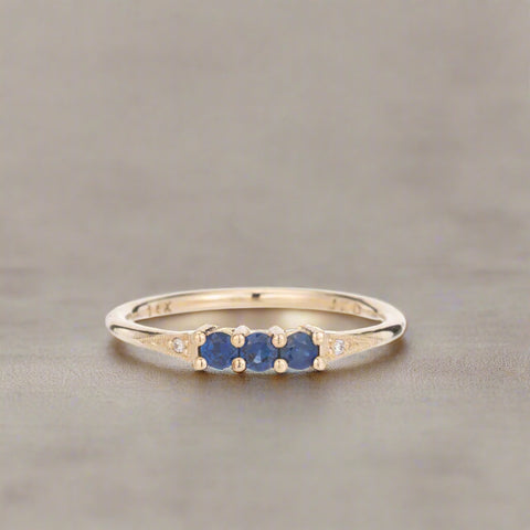 3 Black Diamond Baguette Equilibrium Ring