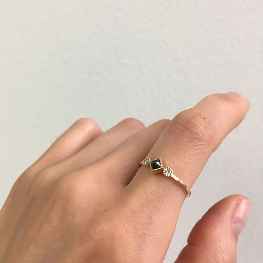 Black Diamond Ike Ring