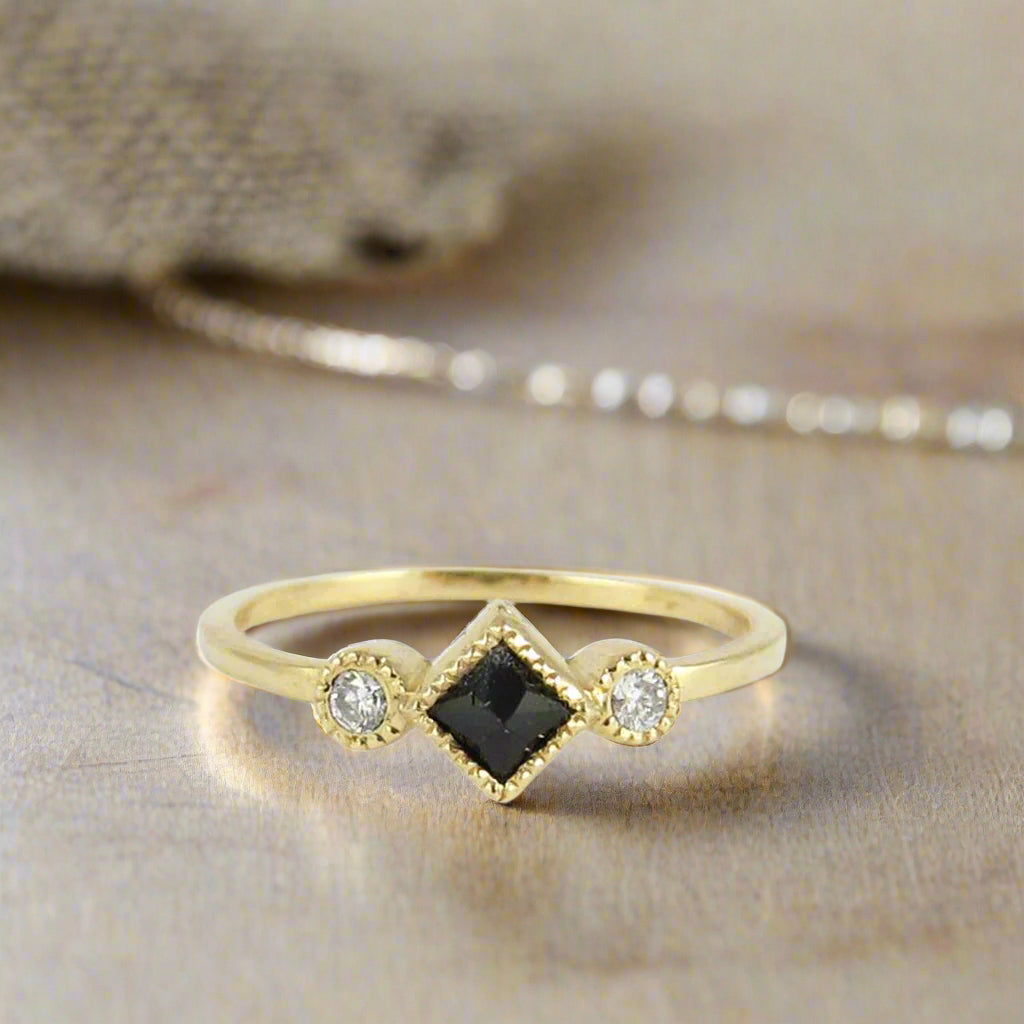 Black Diamond Ike Ring