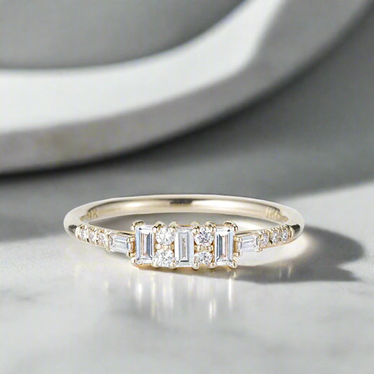 Diamond Baguette Reflection Ring