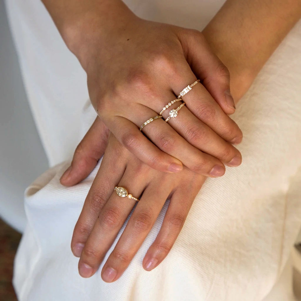 Small baguette diamond ring shop