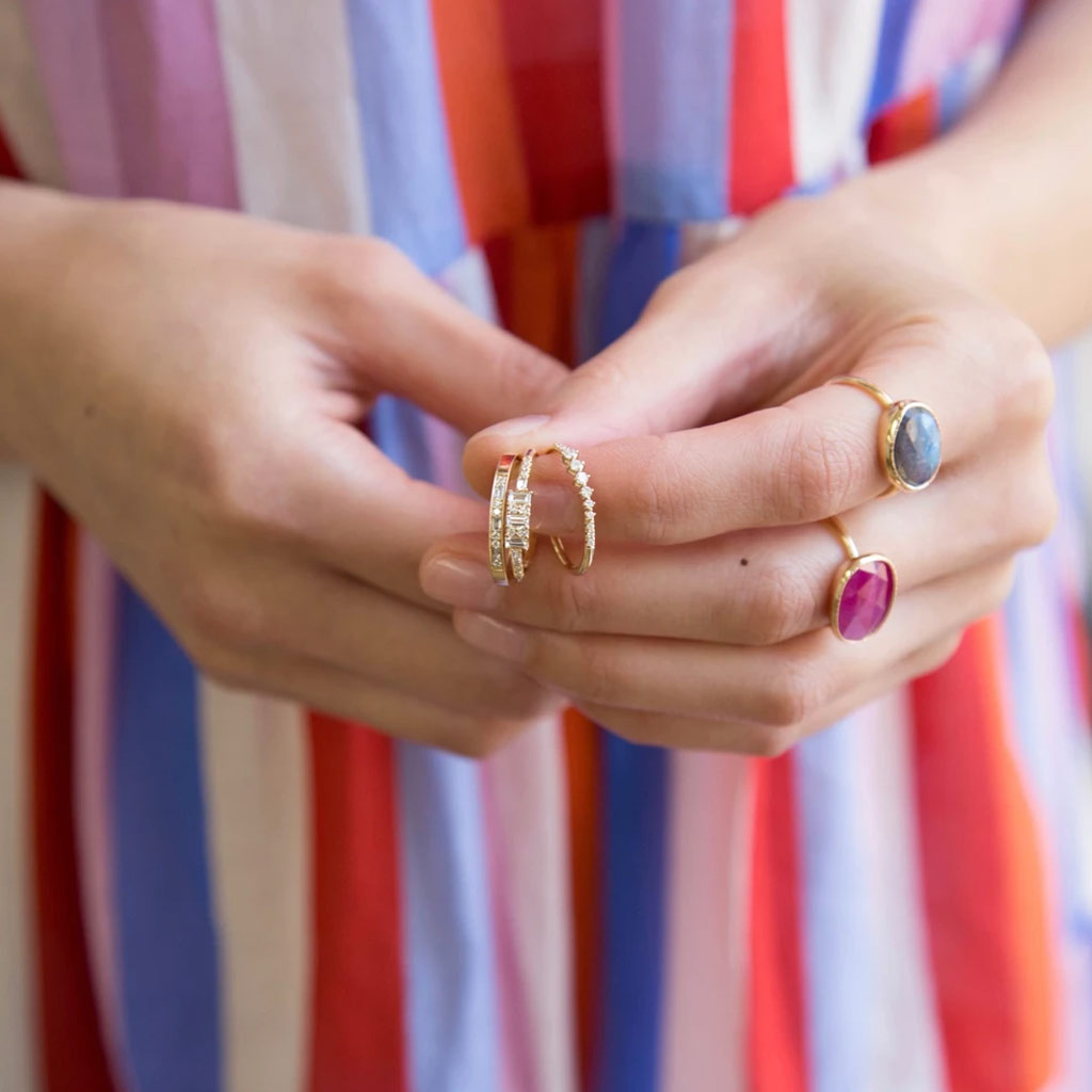 Diamond Baguette Reflection Ring