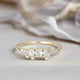 Rose Cut Diamond Cluster Equilibrium Ring