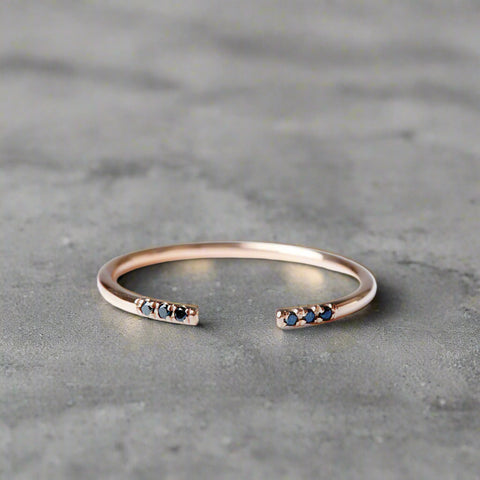 Diamond Wave Band Ring