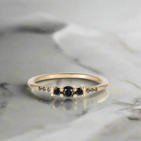 Double Pavé Spike Ring
