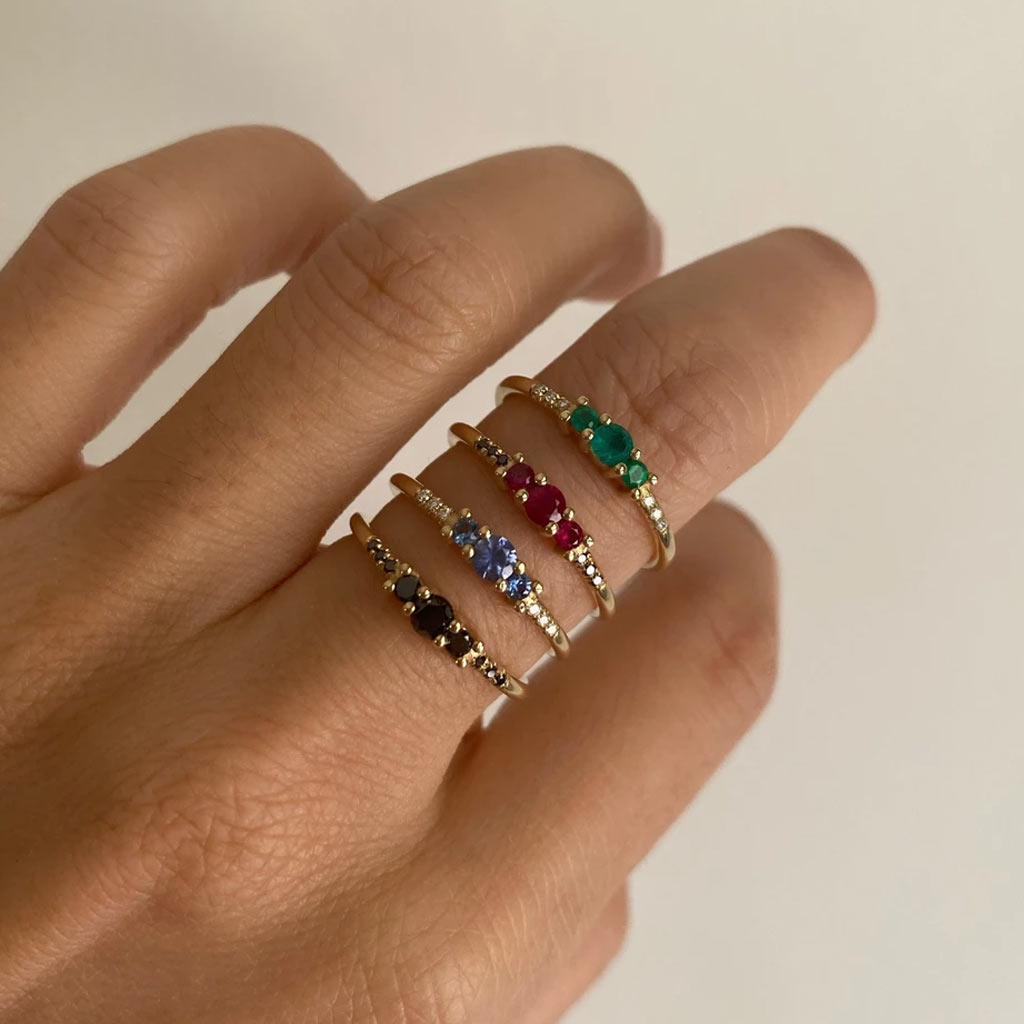 Black Diamond Trio Equilibrium Ring