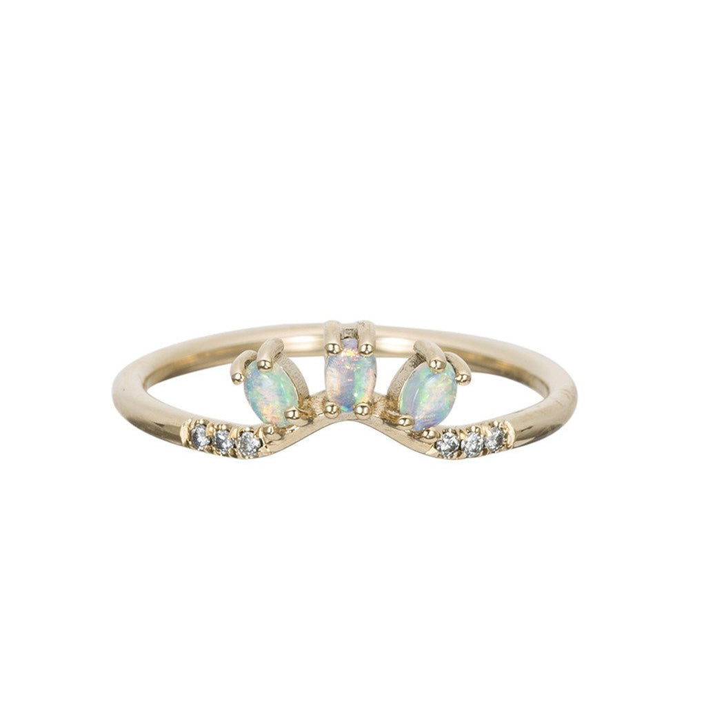 Diamond Opal Trio Equilibrium Ring