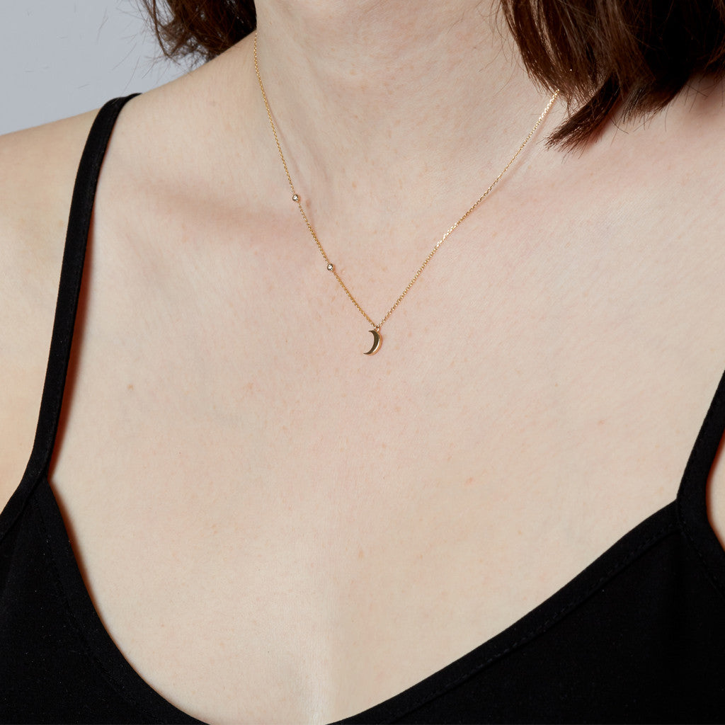 Moon and Stars Necklace
