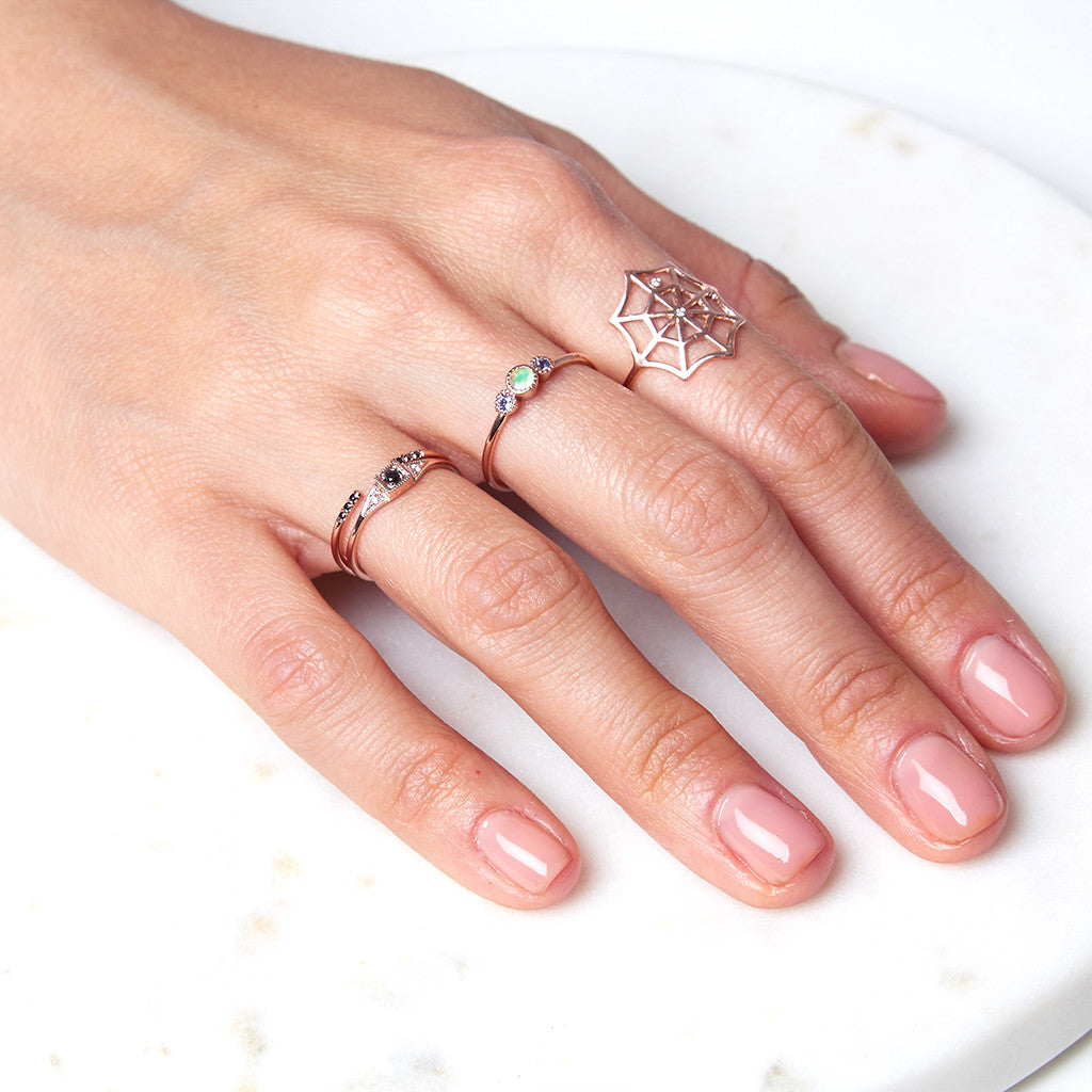 Black Diamond Mini Deco Point Ring