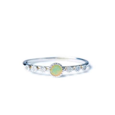 Emerald Cut Diamond Trillion Baguette Equilibrium Ring