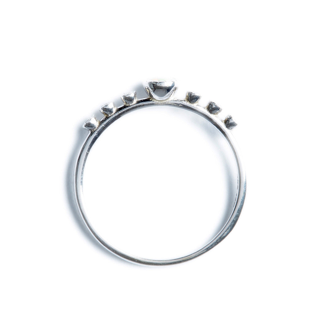 Round Opal Dew Ring