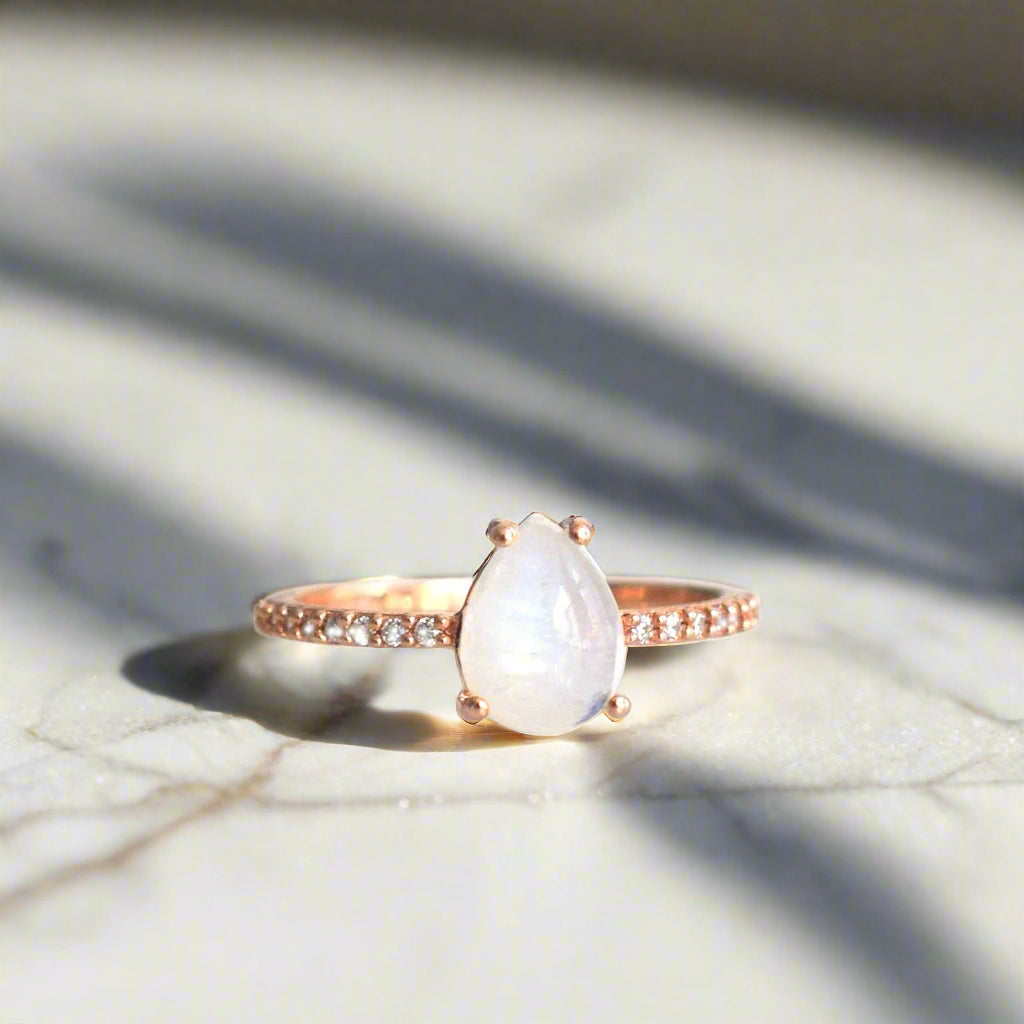 Angels Teardrop Ring