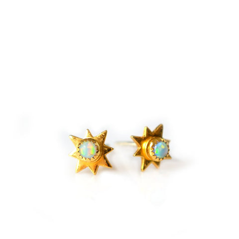 Crystal Mini Moon Earrings