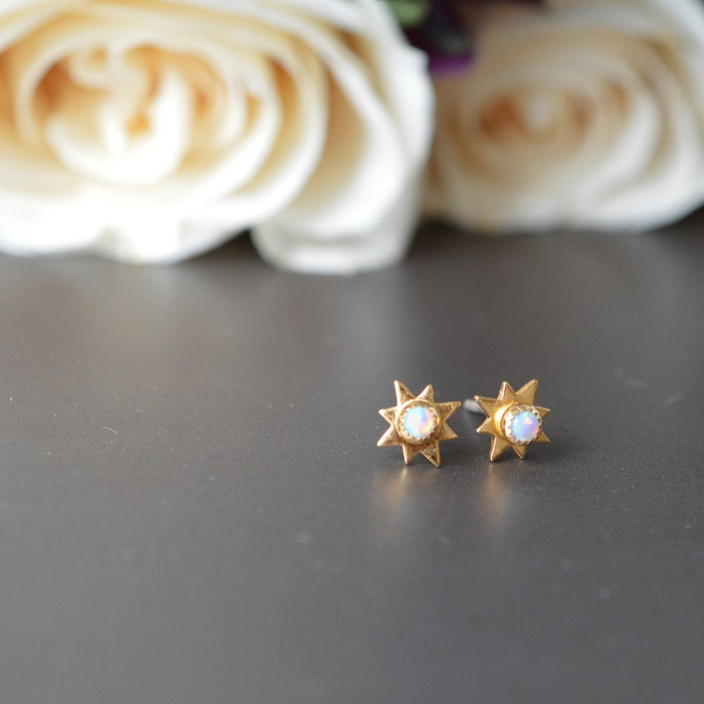 Opal Starburst Studs