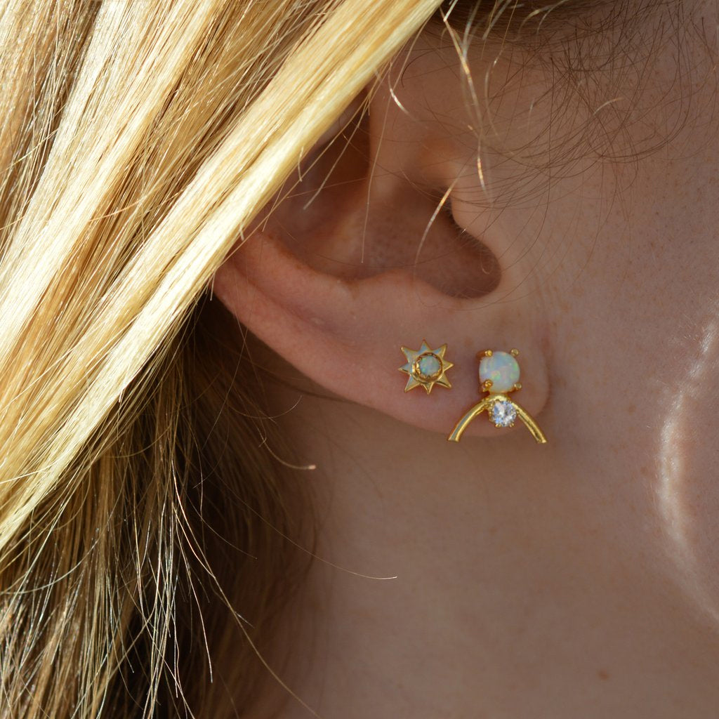 Opal Starburst Studs