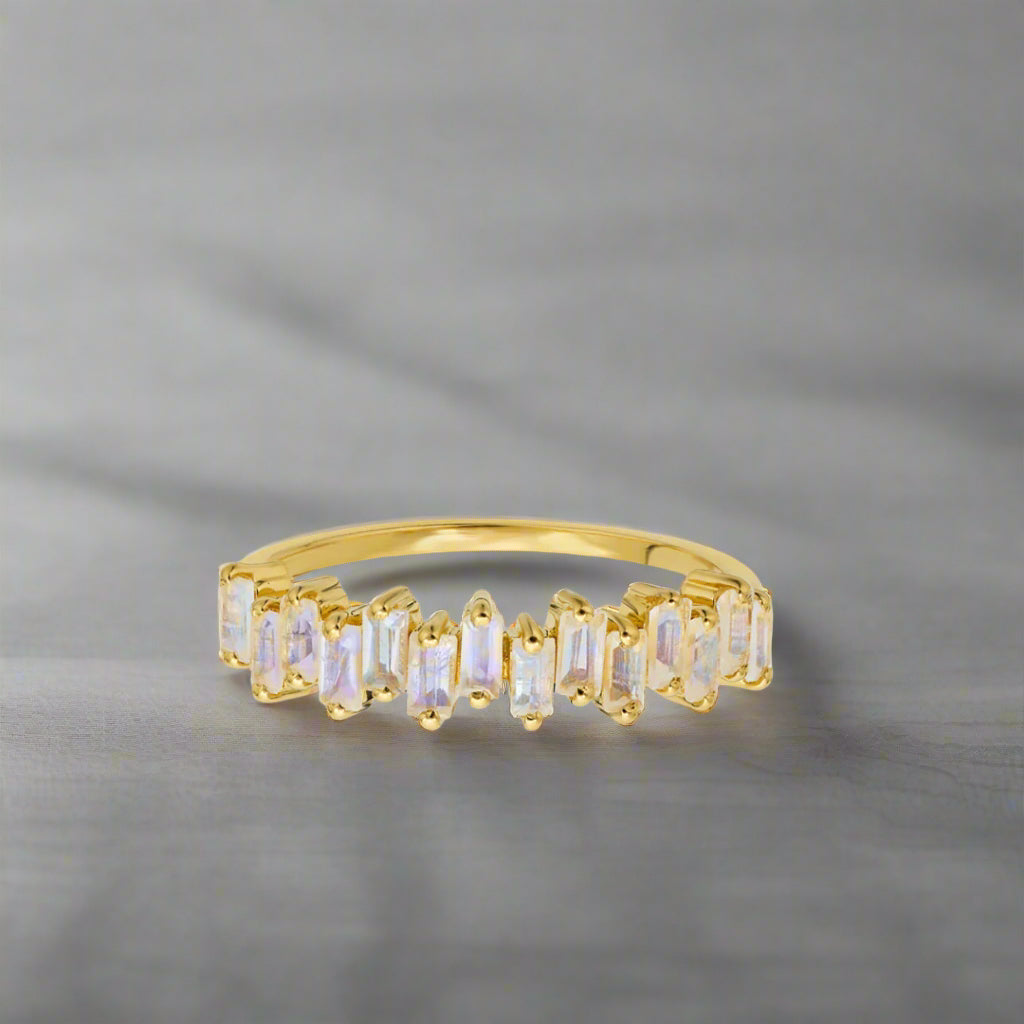 Moonstone on sale baguette ring
