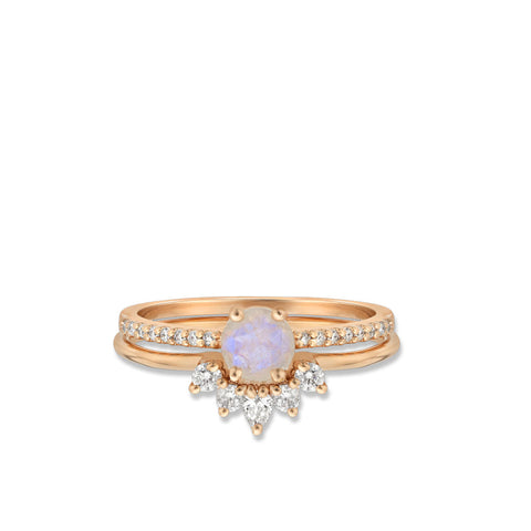 3 Wishes Opal & Diamond Pendant Necklace