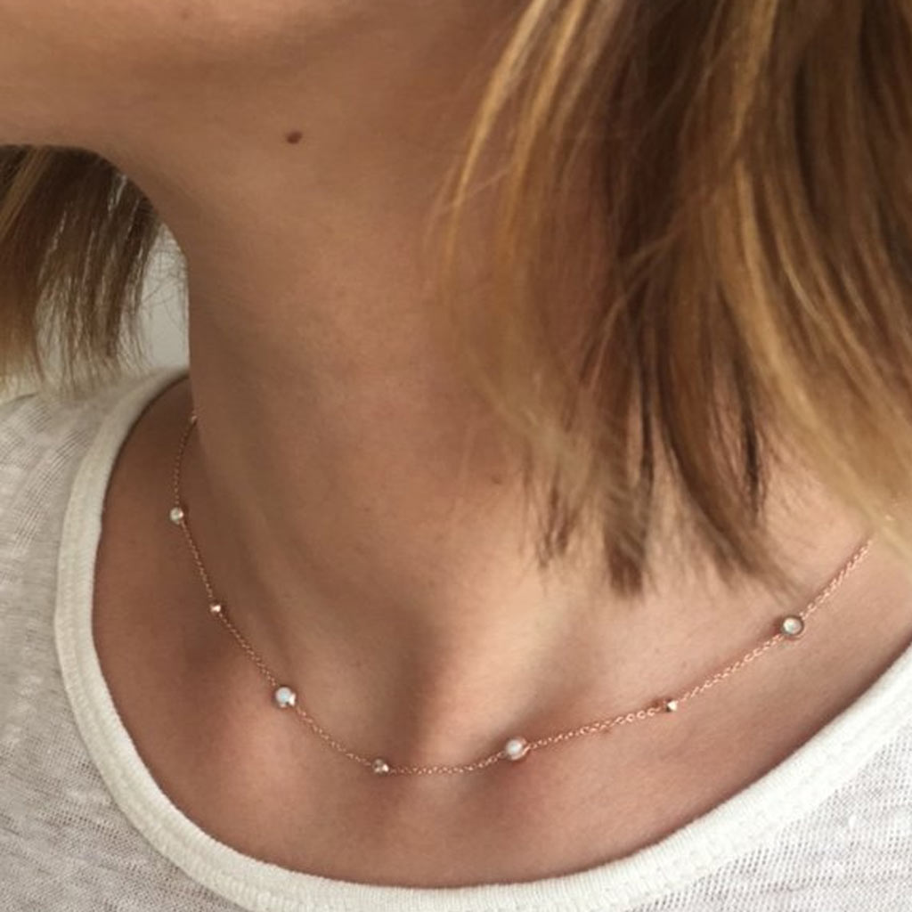 Opal & Diamond Sprinkle Choker
